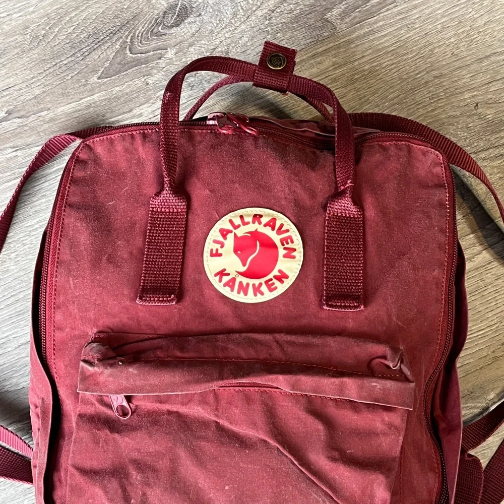 Fjallraven Kanken Classic Backpack Ox Red Burgundy 23510 Vinylon F Swedish Bag